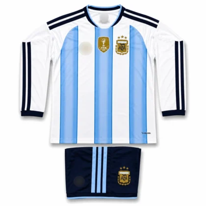 Argentina Home World Cup Full Sleeves 2026 (First Quality Fan Version) With Shorts
