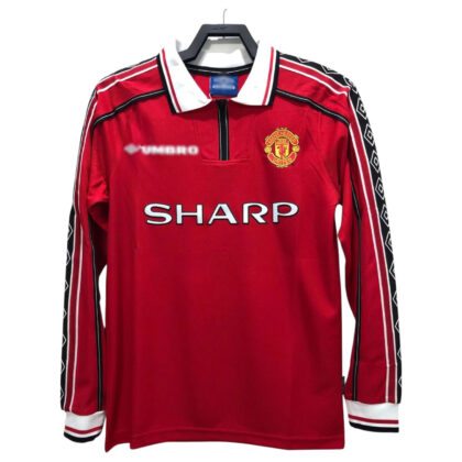 retro manchester united home full sleeves 1998 99