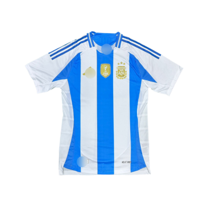 # argentina home 2024/25 copa america (player version) jersey represent the reigning copa america champions with the **argentina home 2024/25 copa america (player version) jersey**. inspired by argentina's official copa america home kit, this premium quality player version jersey is designed for players and passionate fans who want professional level comfort, performance, and iconic football style. crafted from lightweight, breathable polyester fabric, the **argentina home 2024/25 copa america (player version) jersey** delivers outstanding airflow and moisture wicking technology to keep you cool during football matches, training sessions, gym workouts, running, and outdoor sports. its slim athletic fit is designed to provide unrestricted movement and a match inspired feel. whether you're supporting argentina, playing football with friends, traveling, attending watch parties, or building your football jersey collection, this jersey combines premium craftsmanship with all day comfort. ## argentina home 2024/25 copa america (player version) jersey features designed for football players and passionate argentina supporters. ### features * premium player version quality * inspired by argentina home 2024/25 copa america kit * slim athletic fit * lightweight performance polyester fabric * breathable material * moisture wicking technology * premium team detailing * high quality stitching * durable premium printing * built for match & training performance * professional performance & comfort ## professional performance & comfort the **argentina home 2024/25 copa america (player version) jersey** is engineered for football performance. the lightweight fabric promotes maximum airflow while moisture wicking technology keeps sweat away during football matches, training sessions, gym workouts, running, and fitness activities. its slim athletic fit closely follows the body, offering a professional match inspired feel without restricting movement. ## inspired by the argentina copa america home kit inspired by argentina's iconic **2024/25 copa america home kit**, this player version jersey showcases a timeless football design with premium detailing and high quality finishing. whether you're cheering at a watch party, training on the pitch, traveling, or wearing it casually, this jersey lets you represent **la albiceleste** in style. ## slim athletic player fit unlike premium fan version jerseys, the **argentina home 2024/25 copa america (player version) jersey** features a body hugging athletic fit designed for performance. ## available sizes * s * m * l * xl * xxl **note:** player version jerseys have a slimmer fit. we recommend ordering one size larger than your usual size for a more comfortable fit. ## perfect for * argentina fans * copa america supporters * football matches * training sessions * gym workouts * running & fitness * watch parties * casual sportswear * football jersey collectors * gifts for football fans ## why buy from jcclub? football fans across india trust jcclub for premium quality football jerseys. ### why choose jcclub? * premium player version jerseys * slim athletic fit * lightweight performance fabric * breathable & moisture wicking material * name & number customization available * multiple size options * secure checkout * fast delivery across india * affordable pricing * carefully quality checked before dispatch ## delivery information every jersey is securely packed before dispatch to ensure it reaches you safely. fast delivery is available across india, and tracking details are shared once your order has been shipped. ## frequently asked questions ### is this a player version jersey? yes. this is a premium player version with a slim athletic fit and lightweight performance fabric. ### can i wear it while playing football? absolutely. it is designed for football matches, training sessions, gym workouts, running, and other sports activities. ### can i customize the jersey? yes. name and number customization is available. ### which sizes are available? s, m, l, xl, and xxl (subject to stock availability). ### is it suitable for everyday wear? yes. the breathable fabric and modern football design make it perfect for casual wear, travel, and everyday use. ## order argentina home 2024/25 copa america (player version) jersey online show your support for **la albiceleste** with the **argentina home 2024/25 copa america (player version) jersey**. featuring premium player version quality, breathable performance fabric, a slim athletic fit, and premium team detailing, this jersey is perfect for football players, argentina supporters, and jersey collectors. order today from jcclub and enjoy fast delivery across india. ## seo keywords argentina home 2024/25 copa america player version jersey, argentina home jersey 2024/25, argentina player version jersey, argentina football jersey, argentina soccer jersey, argentina shirt, la albiceleste jersey, copa america jersey, buy argentina jersey online india, football jerseys india, argentina home kit 2024/25, player version football jersey. this version replaces all manchester united references with **argentina home 2024/25 copa america (player version)** while keeping the same seo friendly structure and formatting.