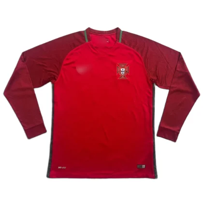 portugal home 2016 euro long sleeve (retro fan version)