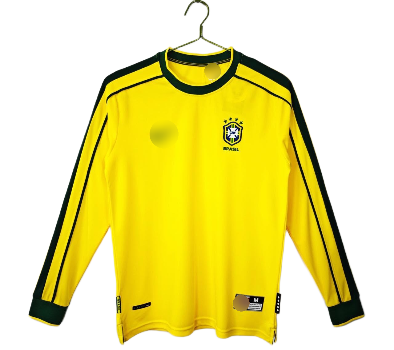 brazil home retro 1998 long sleeve (retro fan version)