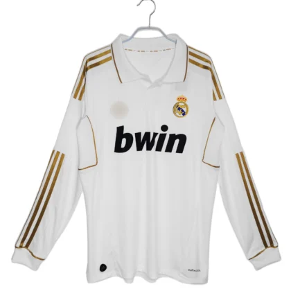 real madrid 2011/12 long sleeve home jersey (retro fan version)