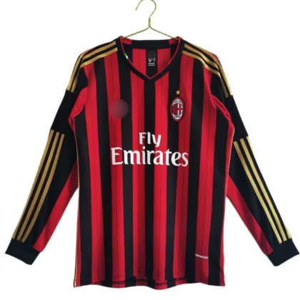 ac milan 2013 2014 home long sleeve (retro fan version)