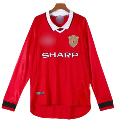 manchester united 1999/00 home long sleeve (retro fan version)
