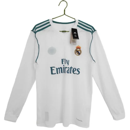 real madrid 2017 2018 home jersey long sleeve (retro fan version)