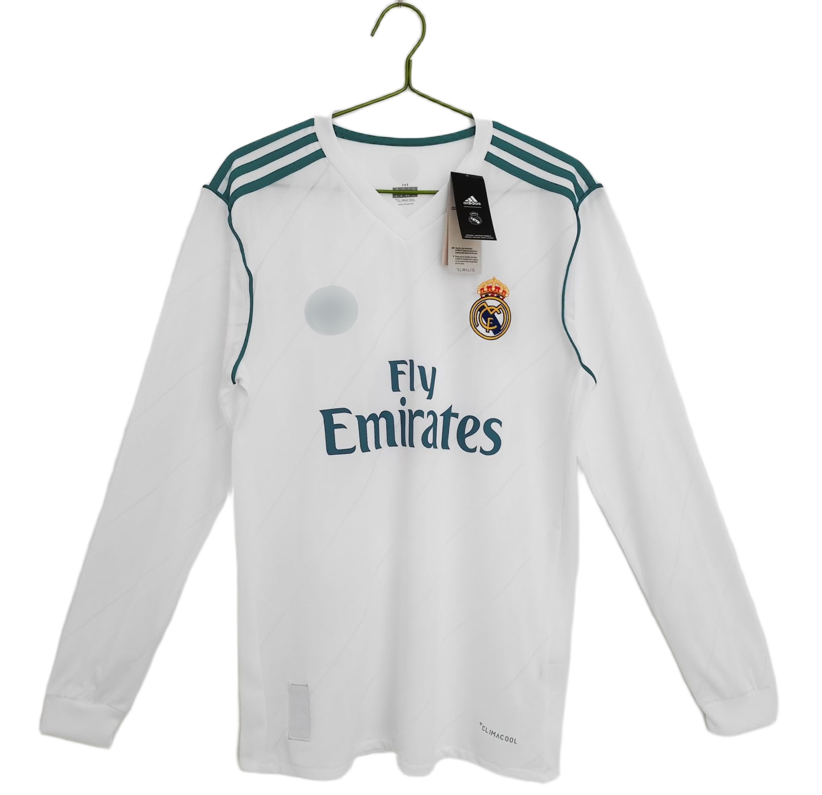 real madrid 2017 2018 home jersey long sleeve (retro fan version)