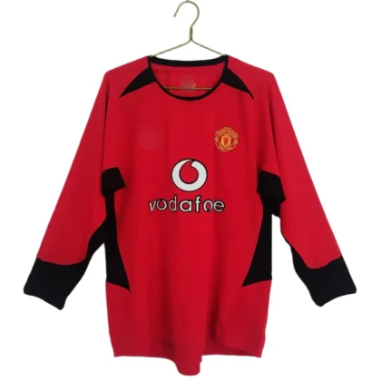 manchester united 2002 2004 home jersey long sleeve (retro fan version)