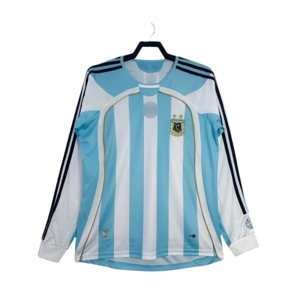 2006 2007 argentina home long sleeve retro (retro fan version)