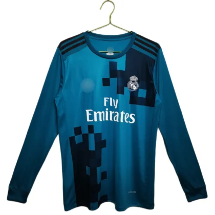 real madrid 2017 18 third full sleeve retro jersey (retro fan version)