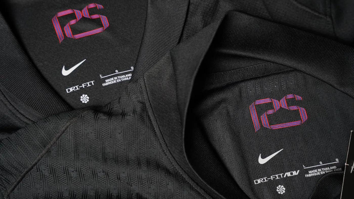 Dri-Fit vs Dri-Fit ADV collar tag comparison to identify fan version and player version football jerseys