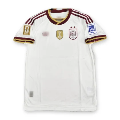 Spain Away World Cup 2026 Jersey Player Version with World Cup Winner Badge