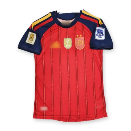 Spain Home World Cup 2026 Jersey Player Version with World Cup Winner Badge