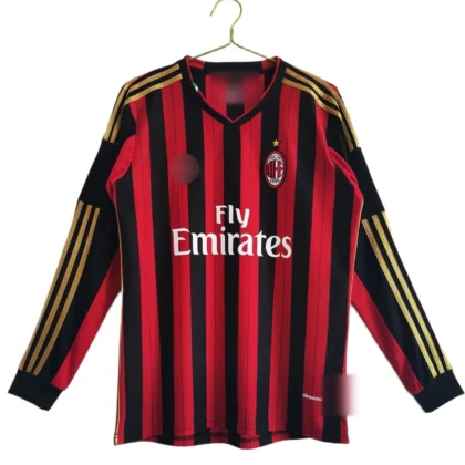 ac milan 2013 2014 home long sleeve (retro fan version)