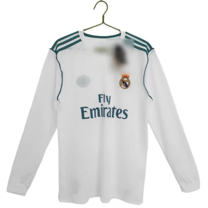real madrid 2017 2018 home jersey long sleeve (retro fan version)