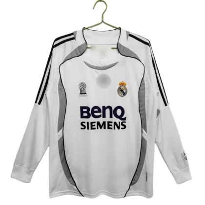 real madrid 2006/07 long sleeve home jersey long sleeve (retro fan version)