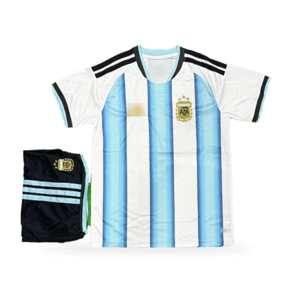 Argentina Home World Cup 2022 Jersey (First Quality Set) With Shorts