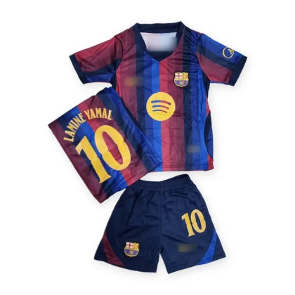 Barcelona 2026/27 Lamine Yamal Kids Jersey – Barcelona 2026/27 Home Lamine Yamal 10 Kids Jersey Set (First Quality Set)
