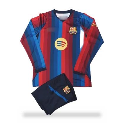 FC Barcelona 2026/27 Home Long Sleeve (First Quality Set) With Shorts