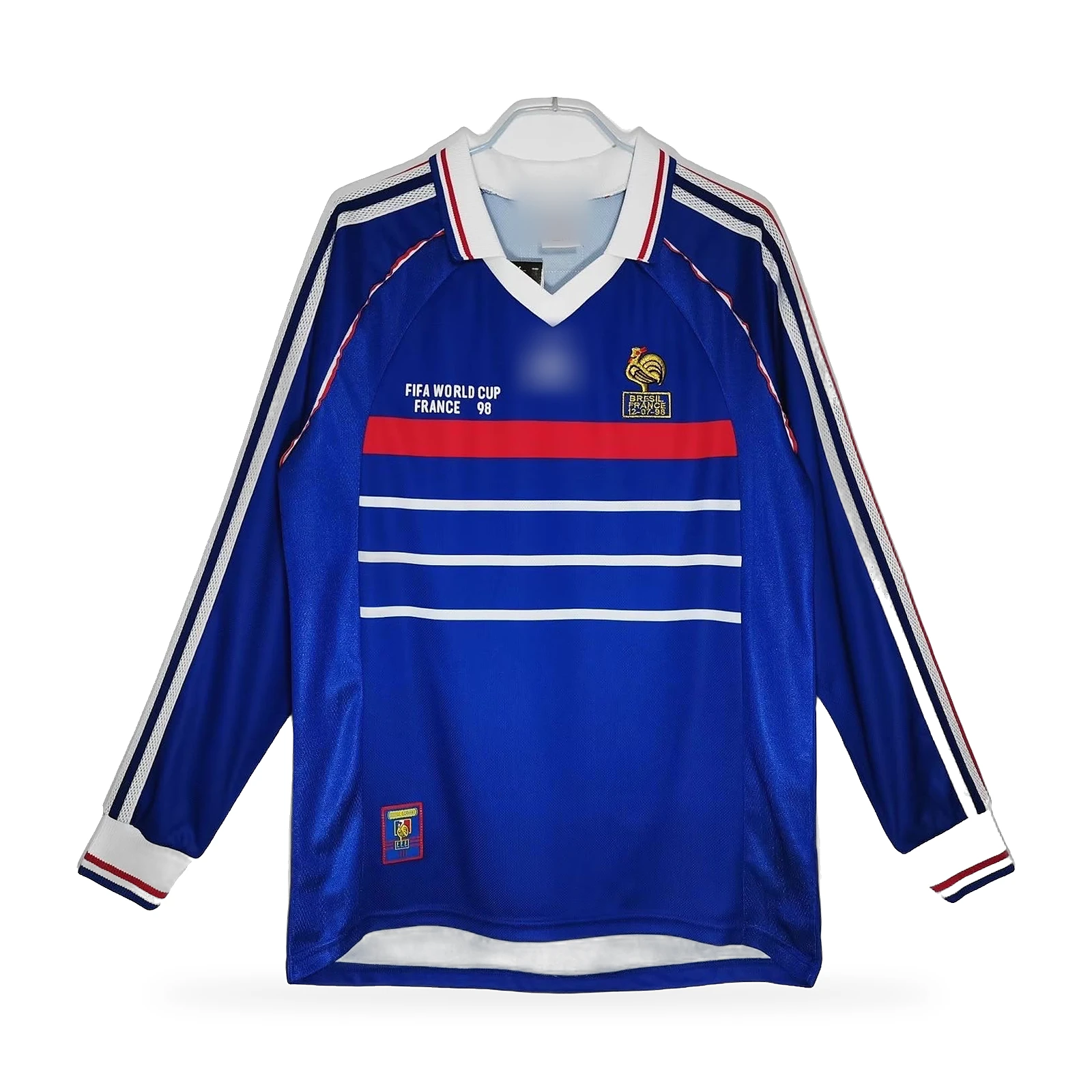 France 1998 World Cup Home Full Sleeve Jersey (Retro Fan Version)