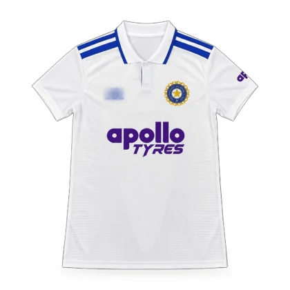 India Test Cricket White Jersey 2026 (Player Version)