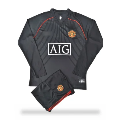 Manchester United 2008/09 Away Long Sleeve Retro Jersey (First Quality Set) With Shorts