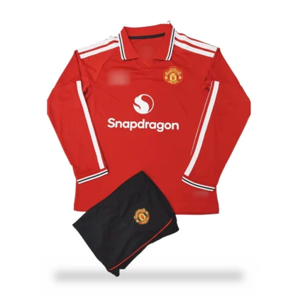 Manchester United 2026/27 Home Long Sleeve (First Quality Set) With Shorts