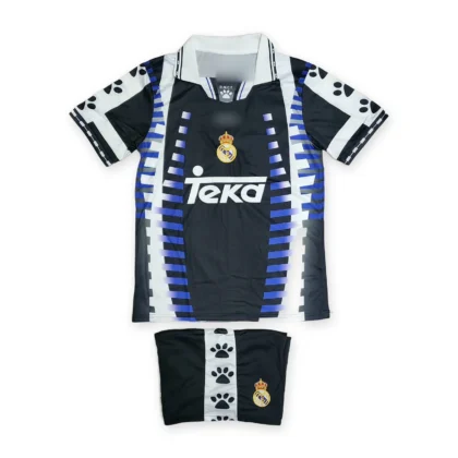 Real Madrid 1997/98 Black Retro Jersey (First Quality Set) With Shorts