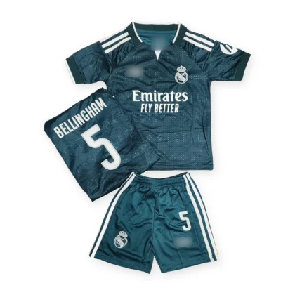 Real Madrid 2025/26 Third Bellingham Kids Jersey – Real Madrid 2025/26 Third Bellingham 5 Kids Jersey Set (First Quality Set)