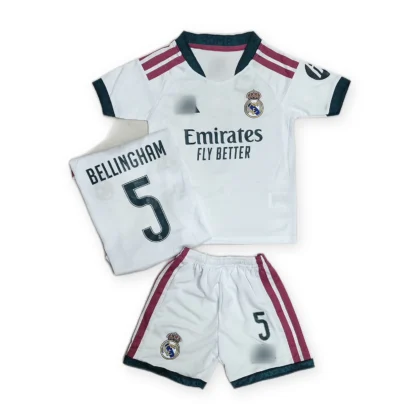 Real Madrid 2026/27 Bellingham Kids Jersey – Real Madrid 2026/27 Home Bellingham 5 Kids Jersey Set (First Quality Set)