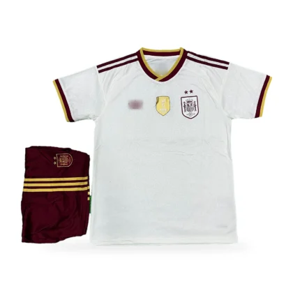 Spain Away World Cup 2026 (First Quality Set) With Shorts with World Cup Winner Badge